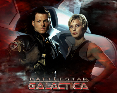 Starbuck and Lee Adama from Battlestar Galactica