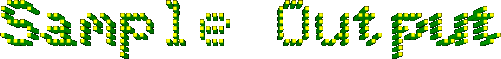 Sample Output