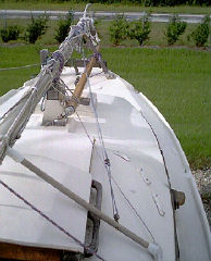 Archangel is current in storage mode; mast down for transit or safe storage.
